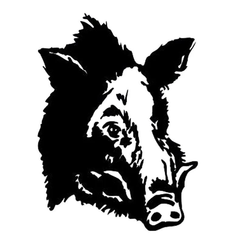 

Car Stickers Wild Pig Face Funny PVC Car Decoration Accessories Stickers Creative Waterproof Sunscreen Black/white,20cm*15cm