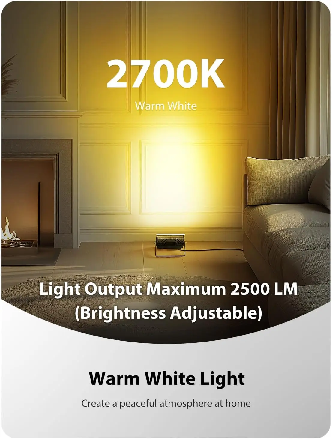 30W RGBW LED Flood Light, 2500LM Color Changing with Remote, IP66 Waterproof for Indoor/Outdoor Events