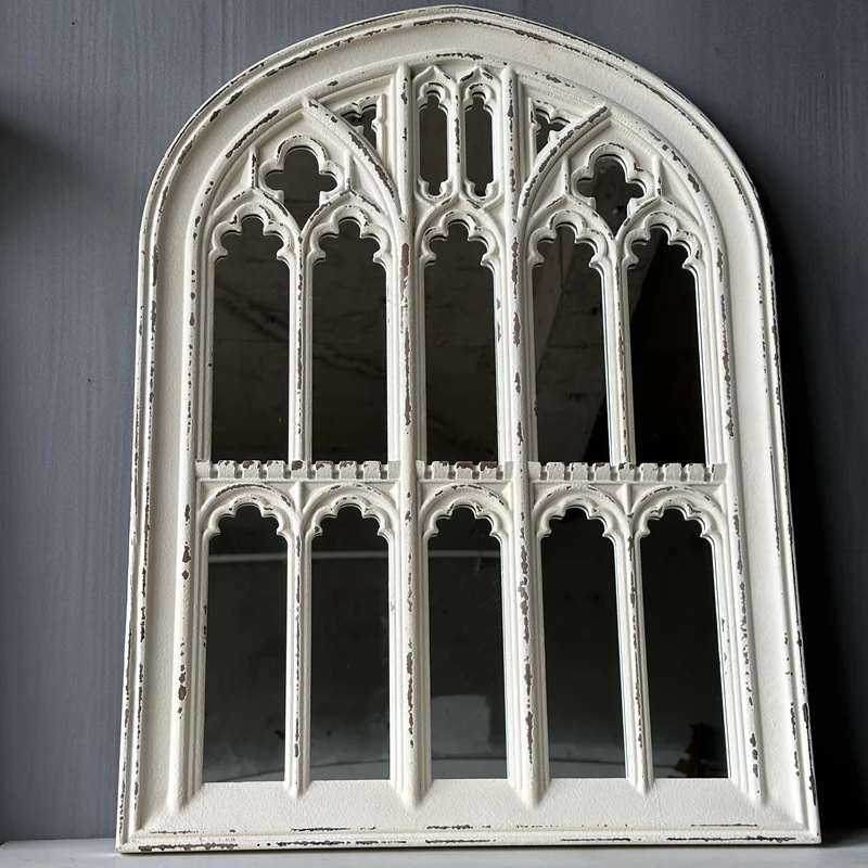French furniture Moroccan retro old solid wood court church style arched Roman columns
