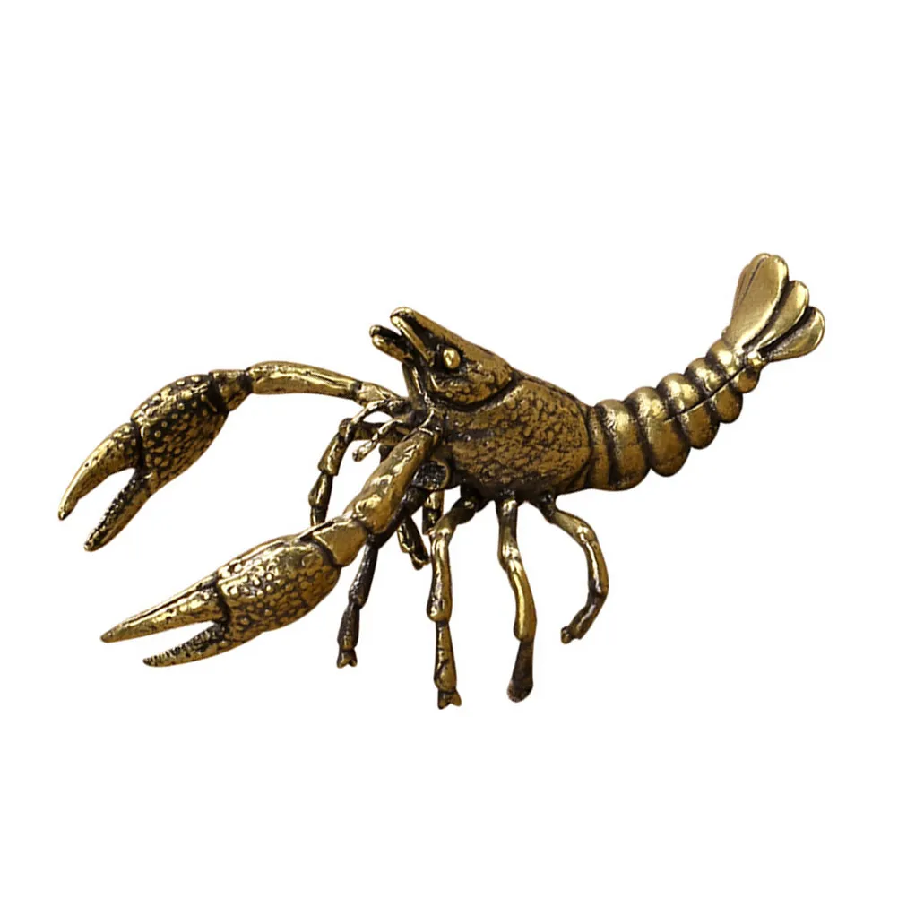 Brass Lobster Home Decor Small Handcrafted Lobster Ornament Polished Smooth Desktop Decoration Langouste Home Decor