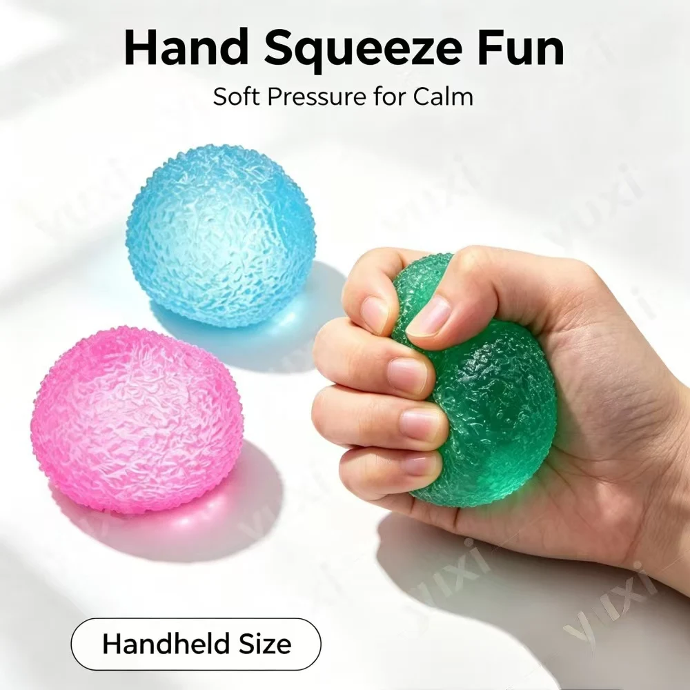 @Squishy Ice Ball Maltose Fidgets Toy Super Soft Pink Mochi Slow-rebound Squeeze Toy Anti-Stress Toy for Adults Hand Exercise