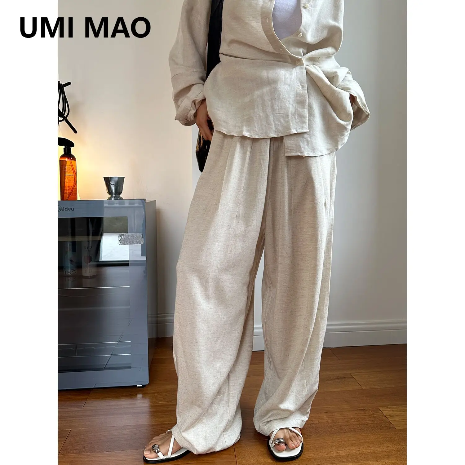 

UMI MAO Radish Trousers Summer New Japanese Lazy Linen Casual Pants Loose Comfortable Breathable Casual Pant For Women