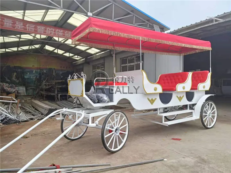 European Royal Family Horse Carriage Luxury Electric Cinderella Children Garden Horse Cart Mini Princess Carriage For Sale