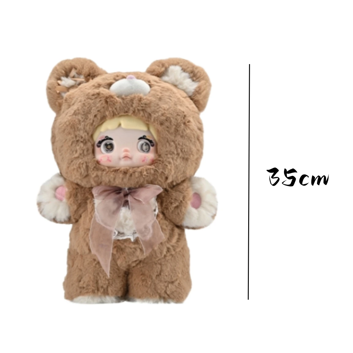 

High 35cm Nommi Genuine Cute Character Good Night Bear Plush Figure Toy Model Guradian Wish Star Room Decoration Children's Gift