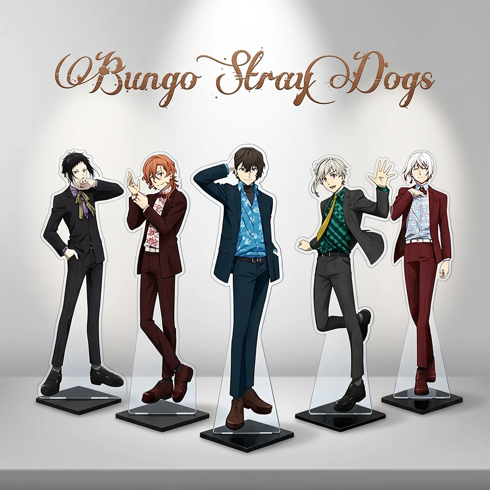 Bungo Stray Dogs Osamu Dazai Chuuya 10th Anniv 10&15CM Double Sided Acrylic Stand Keychain 2026 New Anime Stand  Desk Decor Gift