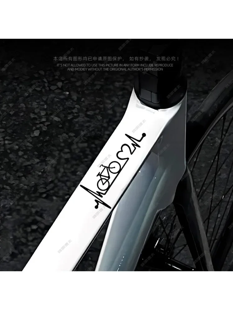 AliExpress NONE Heartbeat Bicycle Stickers for Bicycle Frame Top Tube Decorative Reflective Waterproof Cycling Road Bikes Frames Stickers