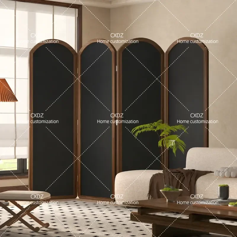 Modern Light Luxury Folding Room Divider Screen Portable Partition for Living Room Bedroom Art Decor Mobile Space Separator