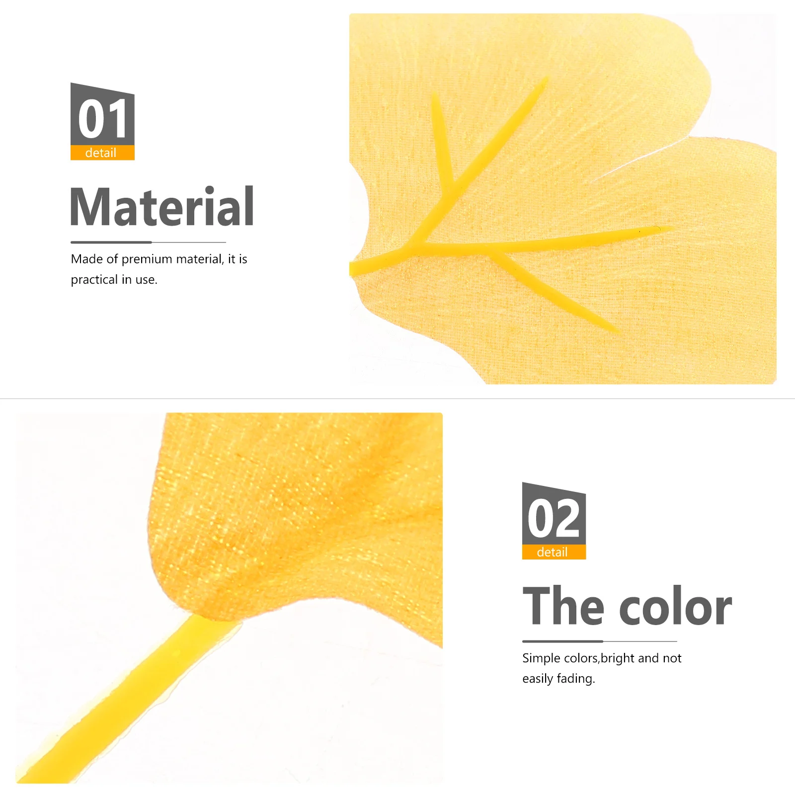 

100pcs Artificial Leaves Fake Leaves Wedding Party Decor Ginkgo Decoration Simulation Ginkgo Leaf Party Supplies Fake Leaf