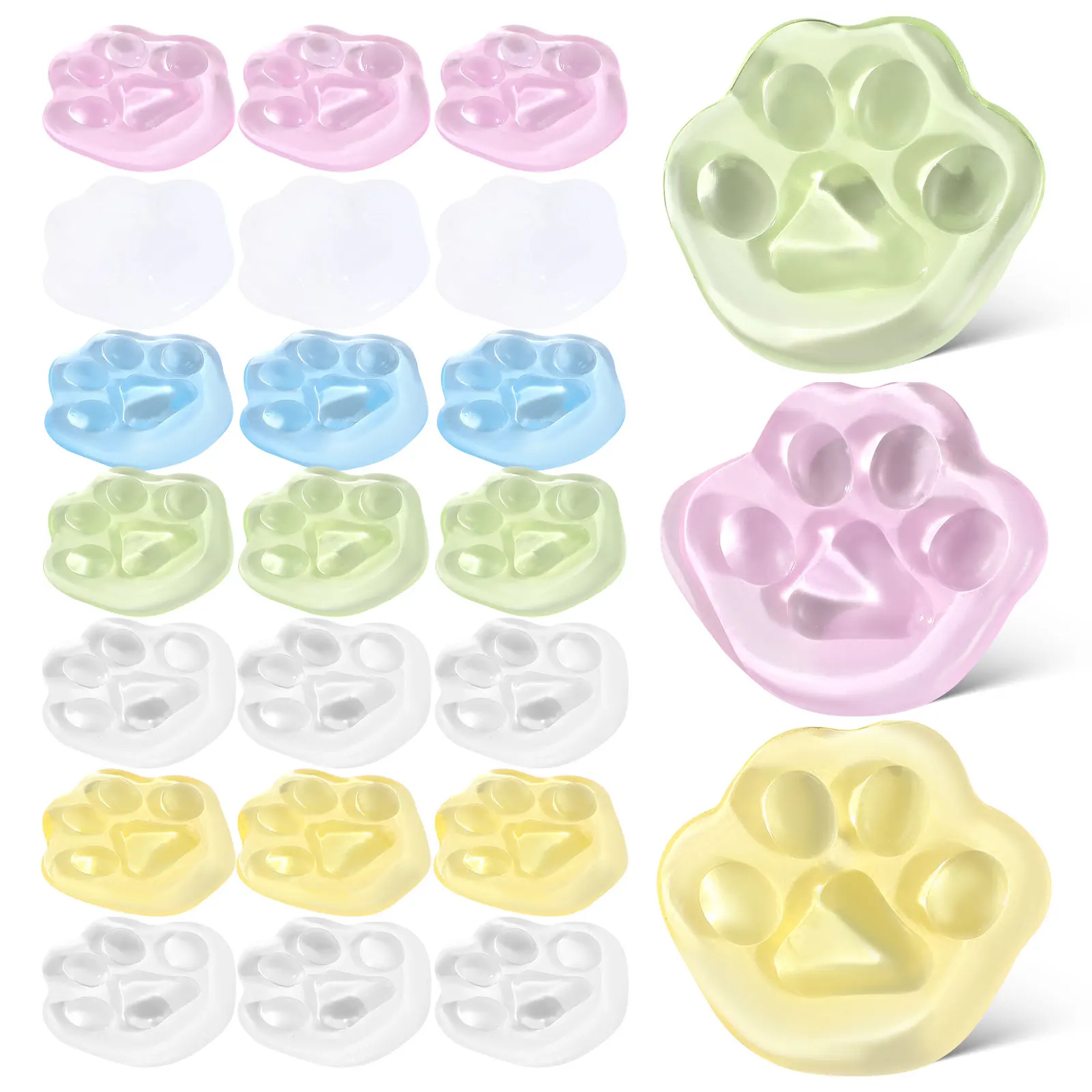 

50 Pcs Claw Squishy Toys Super Cute Squeeze Fidget Toy Paw Print Soft Flexible Squishy Fidget Toy Kids Relaxation Travel Fun