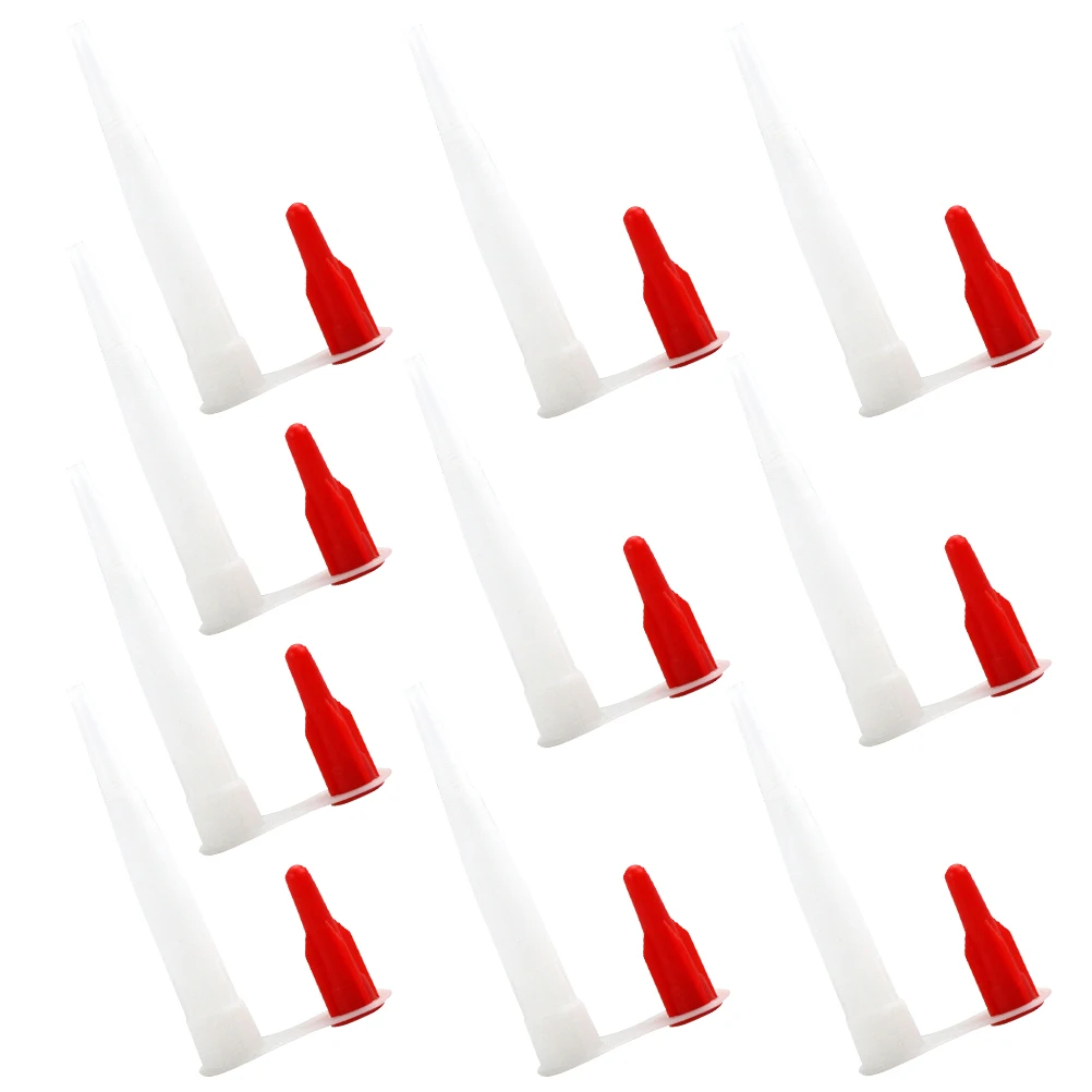 

10pcs Caulk Extension Nozzles Replacement Sealant Nozzle Tips Reusable Caulking Tool Leakproof Lightweight Plastic Applicator