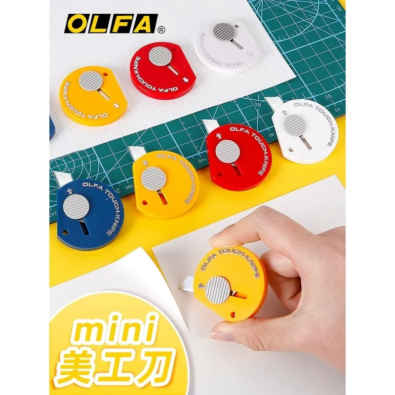 Japan OLFA Safe Portable Box Cutter TK3M/4, Mini Utility Knife for Express Package Opening