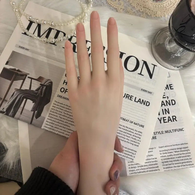 Female Silicone Hand Model for Jade Bangle Display, Livestreaming Props, Manicure Practice, and Commercial Photography