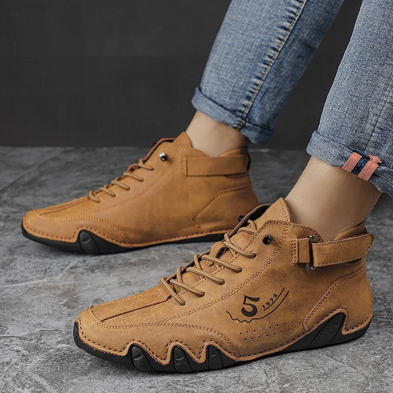 

New Men Boots Octopus Casual Shoe Outdoor Shoes Casual Motorcycle Winter Shoes 2023 Waterproof High Top Sneakers Luxury Footwear