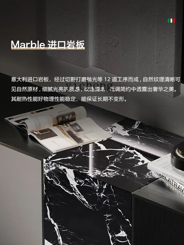 v9.7- minimalist entrance table against the wall corridor aisle plan art end view table modern light luxury entrance table