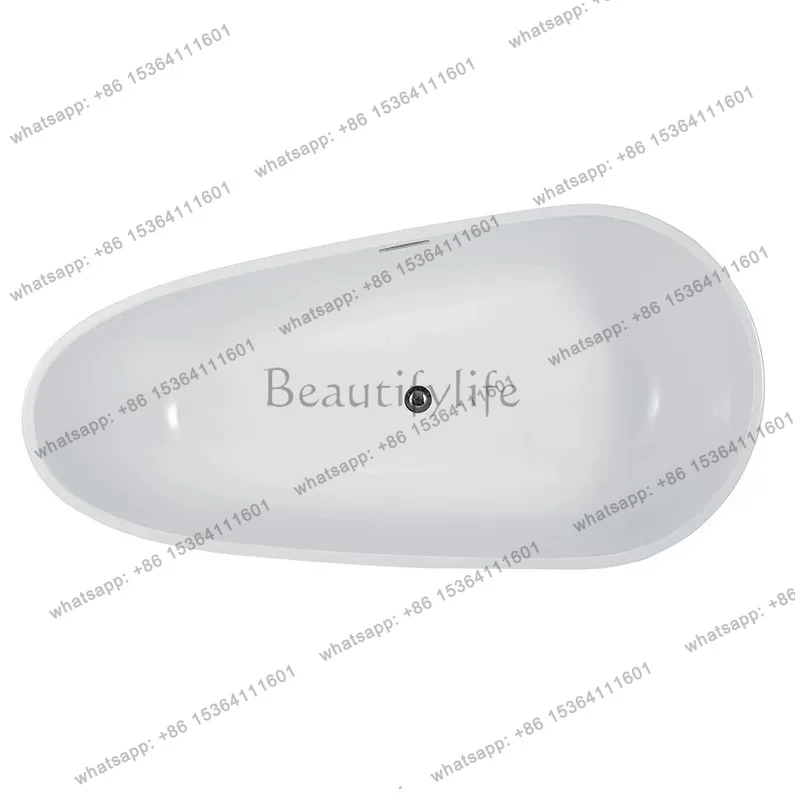 Light luxury single bathtub Independent Hotel B & B goose egg-shaped household oval bathtub