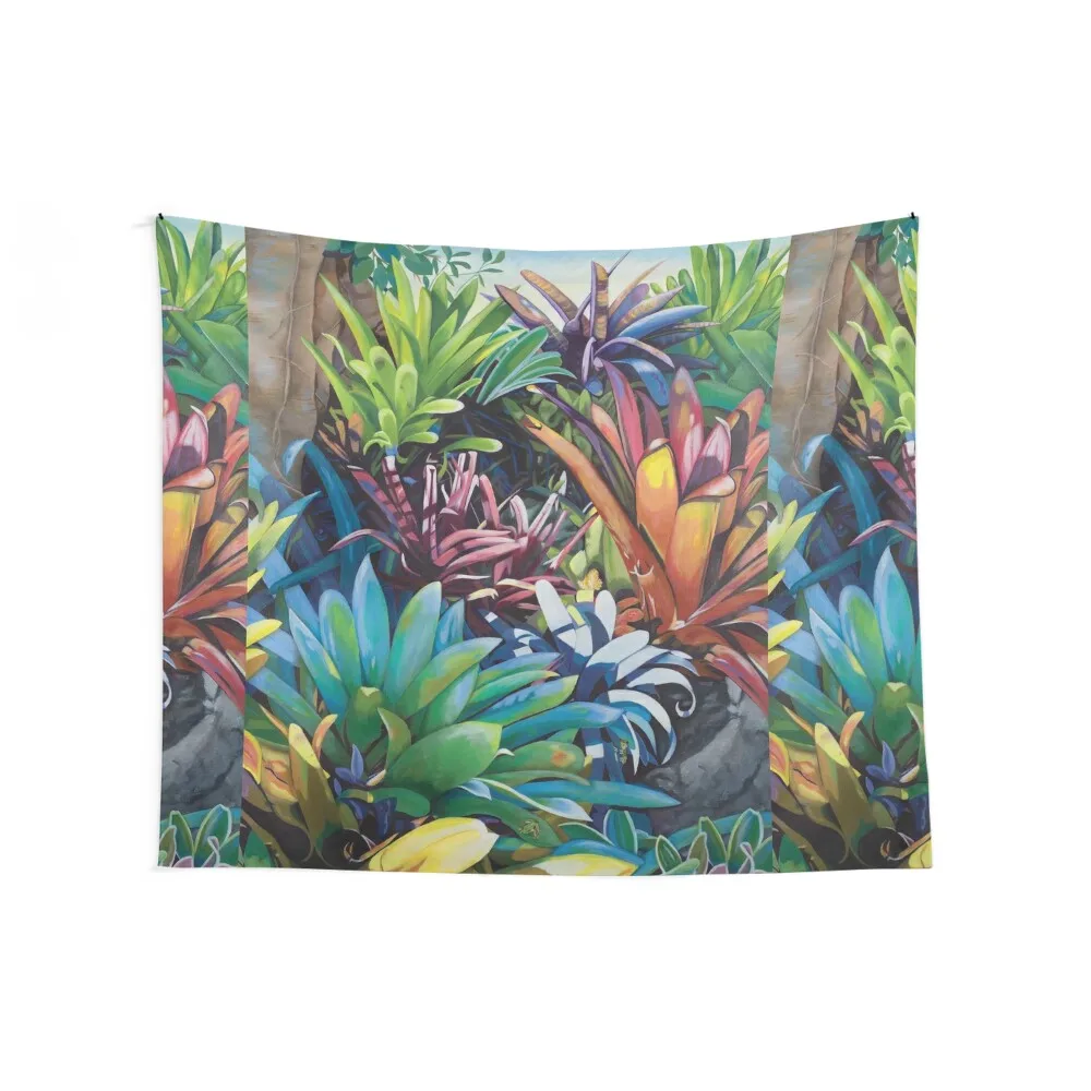 Bromeliad Oasis 2 Tapestry Room Decorations Aesthetic Decorative Wall Murals Living Room Decoration Tapestry