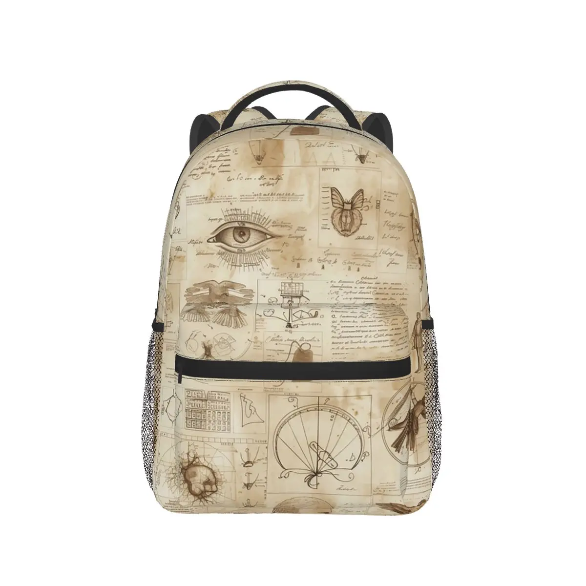 

Leonardo Da Vinci Legacy Sketchbook Explorations Backpack Daypack Boys Girls BookBag School Bag Shoulder Bags for Men Women