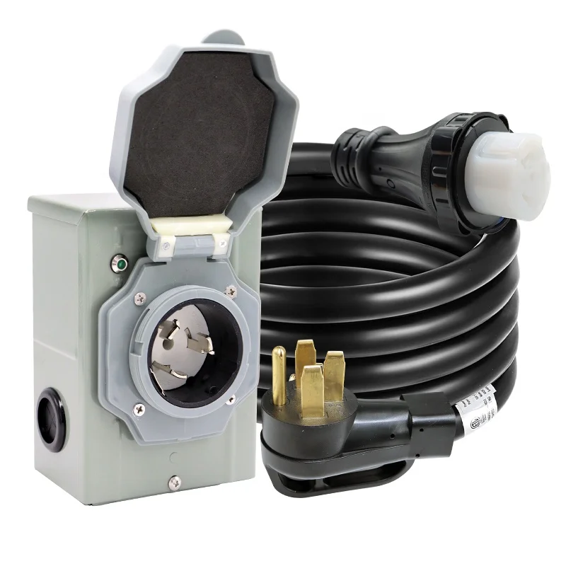 NEMA 14-50P ذكر NEMA SS2-50R أنثى تويست قفل موصل RV مولد الطاقة الحبل 50A تمديد المقبس قبل حفر الطاقة