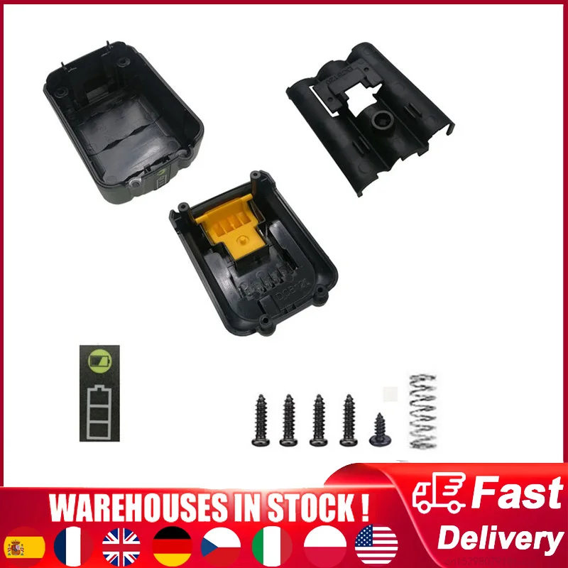 Custodia in plastica per batteria agli ioni di litio DCB120 per batteria Dewalt cas10.8v 12V batteria agli ioni di litio Dcb125 Dcb127 alloggiamenti