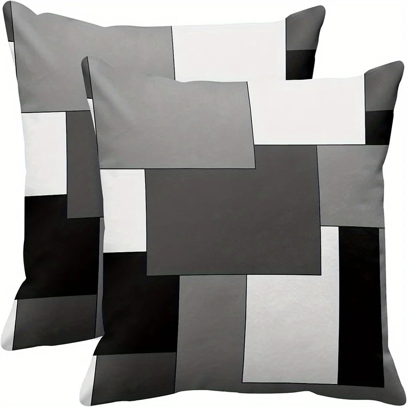 VIKAMA moderner, minimalistischer geometrischer Kissenbezug, Wohnzimmer-Schlafzimmer-Sofa-Kissenbezug, weiche und bequeme Heimdekoration