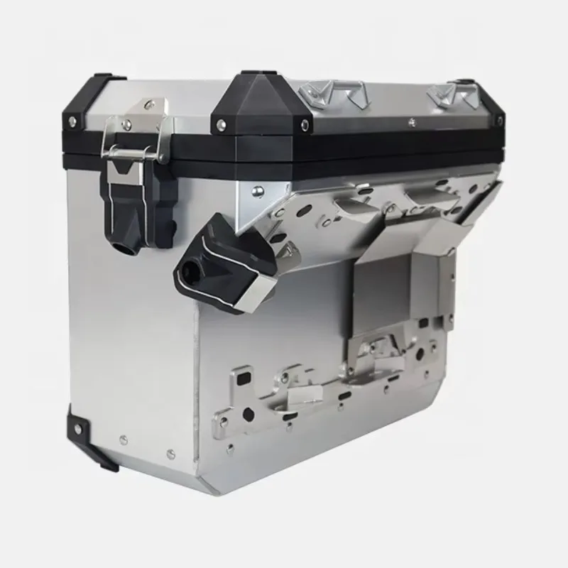 صندوق خلفي للدراجة النارية من سبائك الألومنيوم لأمتعة العادم الجانبية BMWS F750GS #4