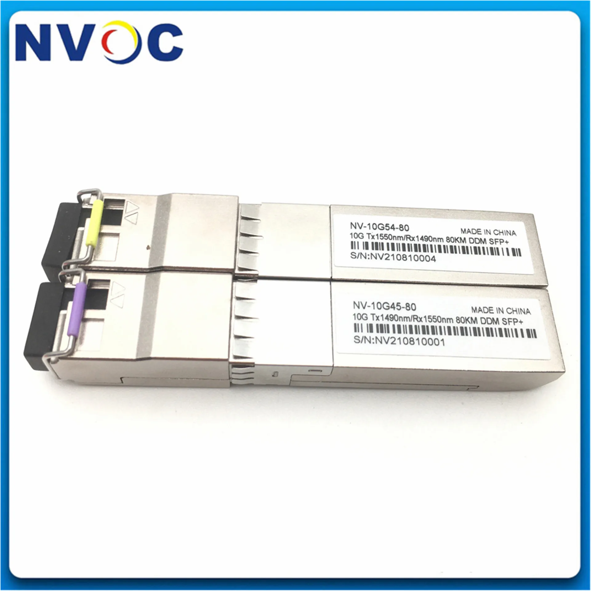 10G BIDI 80KM 100KM 1490/1550m LC Connector SFP+ Module 10Gb Single Mode Simplex WDM SFP Fiber Optic Transceiver