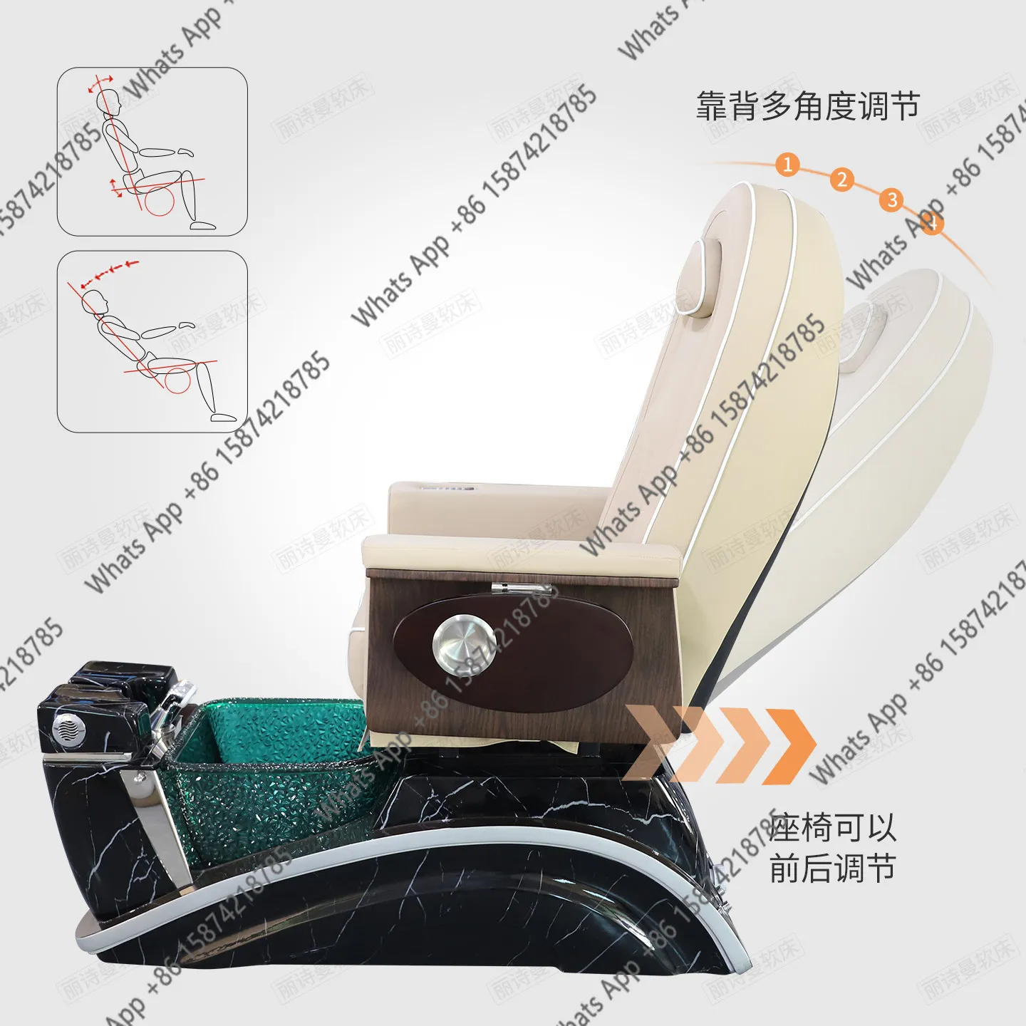 Nail Art Sofa Chair Foot Bath Chair Textured Embroidery Eyelash Sofa Foot Wash Foot  Beauty Salon Special Sofa Chair