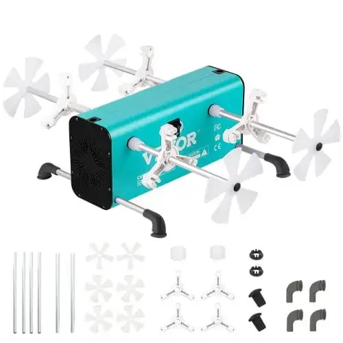 4 Cup Turner, 2 Speeds Multiple Tumbler Spinner Rotator Machine Kit with 4 Removable and Adjustable Arms