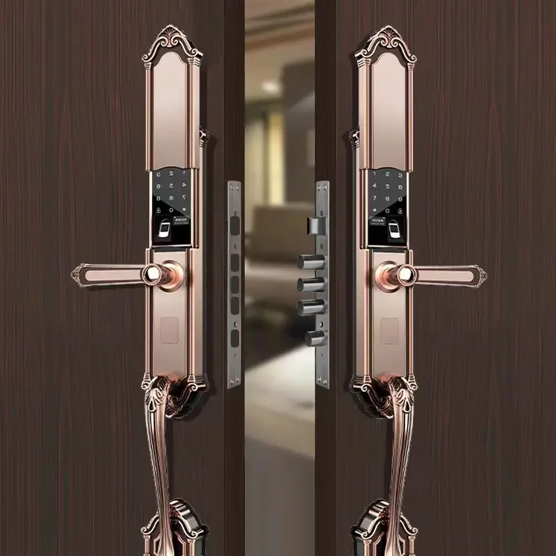 2023 Hot Sales Security Smart Villa Locks for Brass Door/ Wood Door Intelligent Fingerprint IC Cards Password Locks