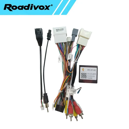 Imagen 1 del producto Arnés de cables de Radio para coche, caja Canbus de alimentación para Mitsubishi PAJERO SPORT TRITON ASX Outlander, conector de Cable estéreo Android de 16 pines