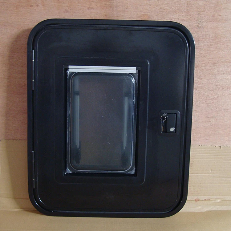 

Newest Design 620x1000mm Teardrop Door With Slide Open Window Caravan Door Camping Accessories