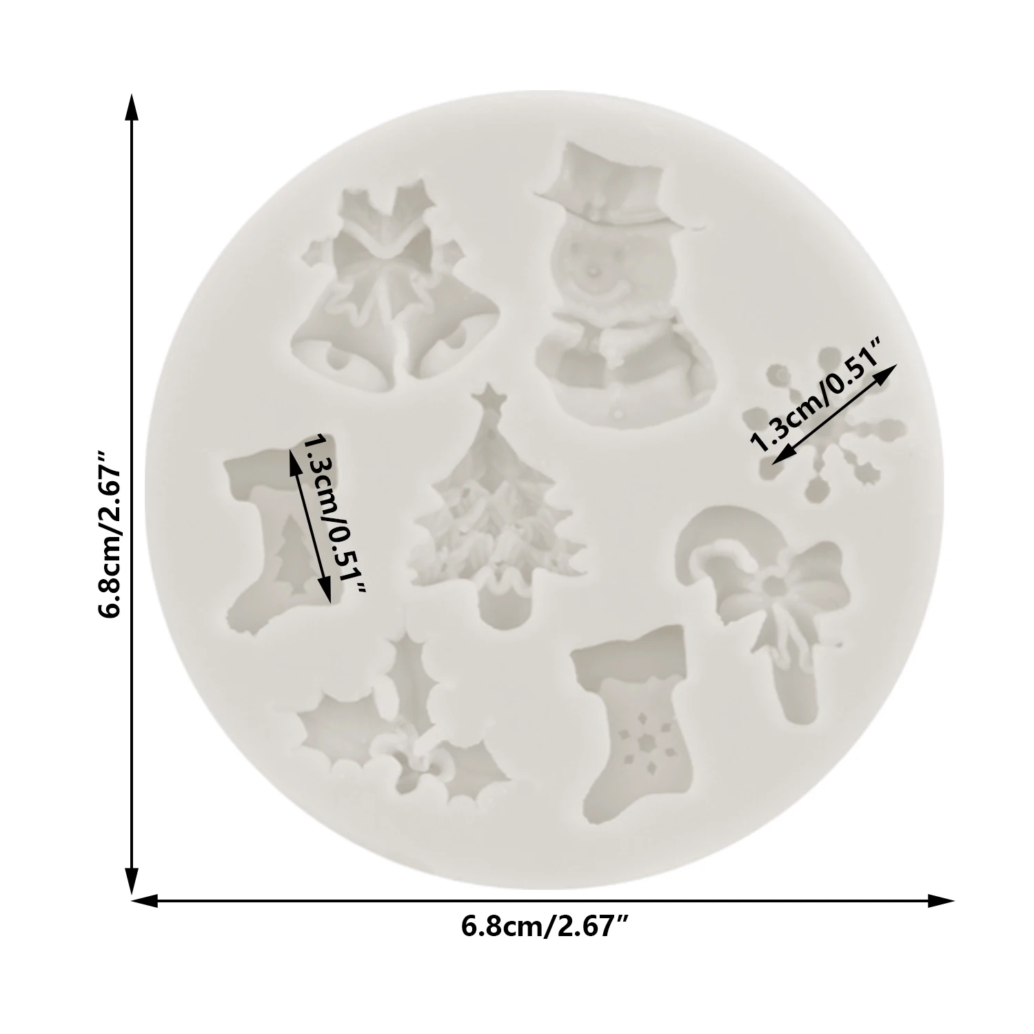 Christmas Silicone Molds Snowman Snowflake Holly Leaf Fondant Cake Decorating Tools Cupcake Candy Clay Chocolate Gumpaste Moulds