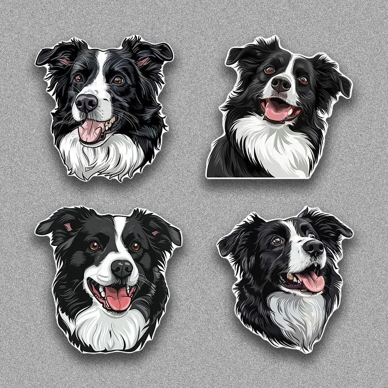 15cm 1PC Cool Border Collie Waterproof Vinyl Decal Sticker for Cars Laptops Walls Windows Bumper External Accessories Decor