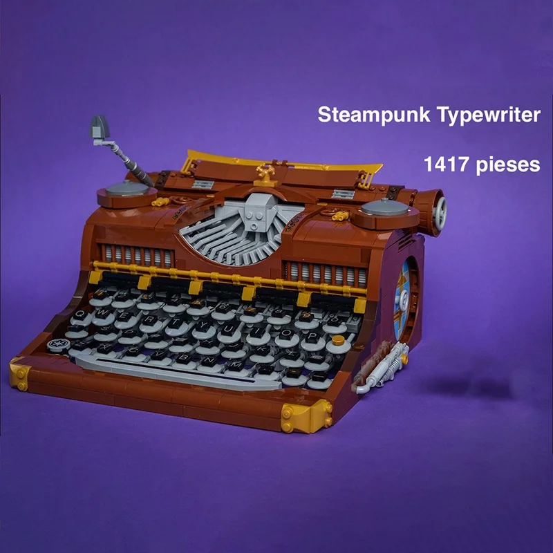 1375 قطعة MOC Steampunk الآلة الكاتبة خلق نموذج اللبنات العمارة الإبداعية لعبة فكرة هدايا عيد الميلاد التعليم الاطفال #2