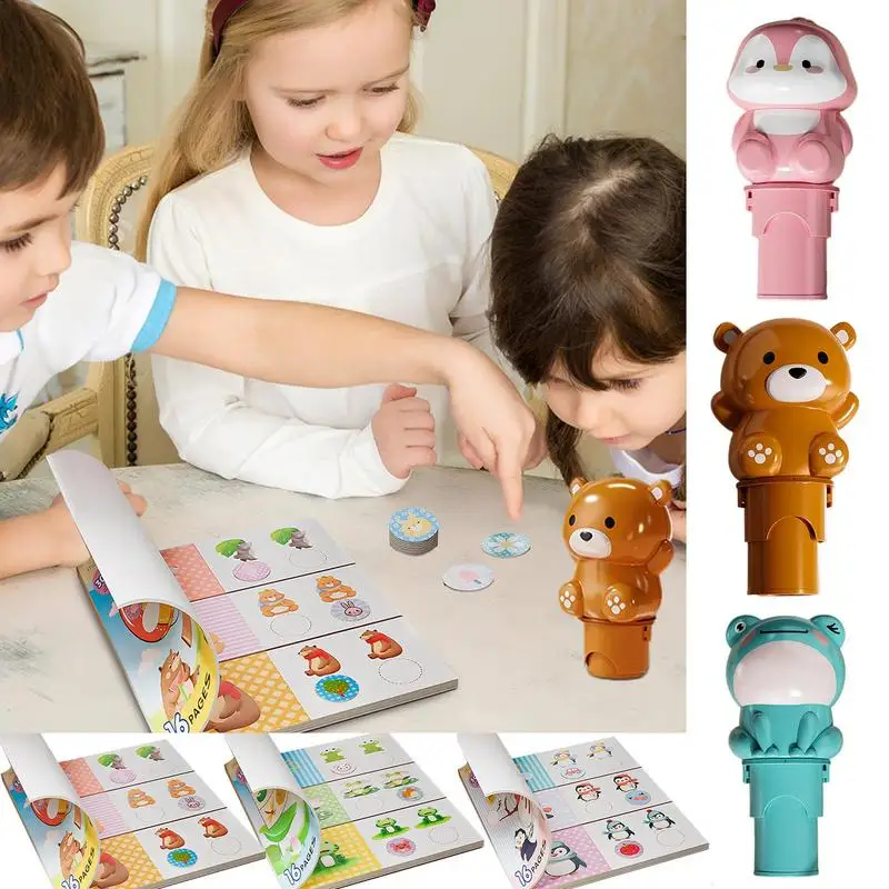 Sticker Activiteit Boek Stempel En Sticker Set Voor Kinderen Sticker En Stamper Arts Fidget Speelgoed Collectible Creative Play Reizen