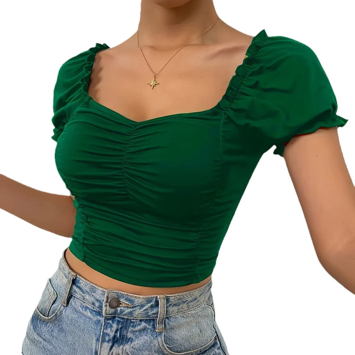 T-shirt V-Ne coupe ajustée pour femmes, ample Op's Cleanfit H-Sle, matériau en lin d'hiver du milieu du siècle, confortable pour dames Dr