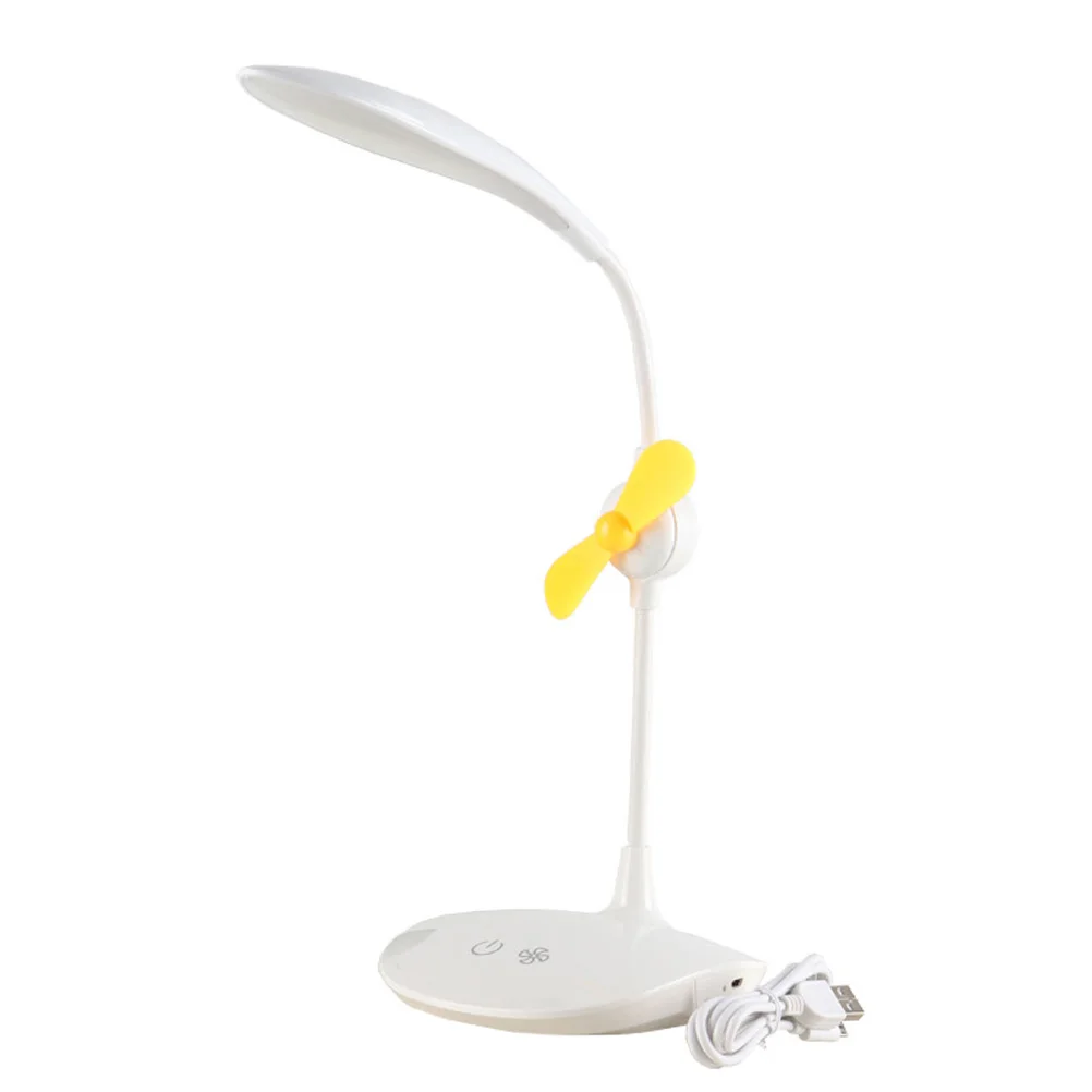 

Multifunctional LED Fan Desk Lamp Durable Safe Touch Control USB Charging Reading Study Bedroom Office School Gift Night Light