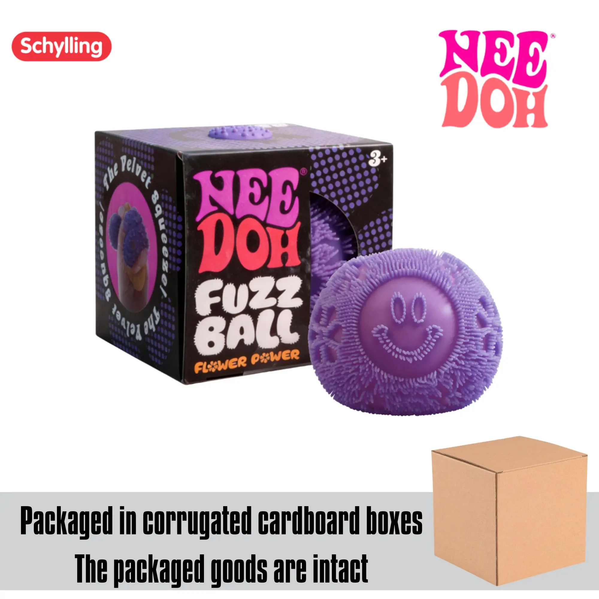 NeeDoh Fuzz Ball Blind Box Serie Desktop-Deko Stressabbau-Spielzeug Geeignet für Menschen unter Druck Spaßiger Weicher Stressball