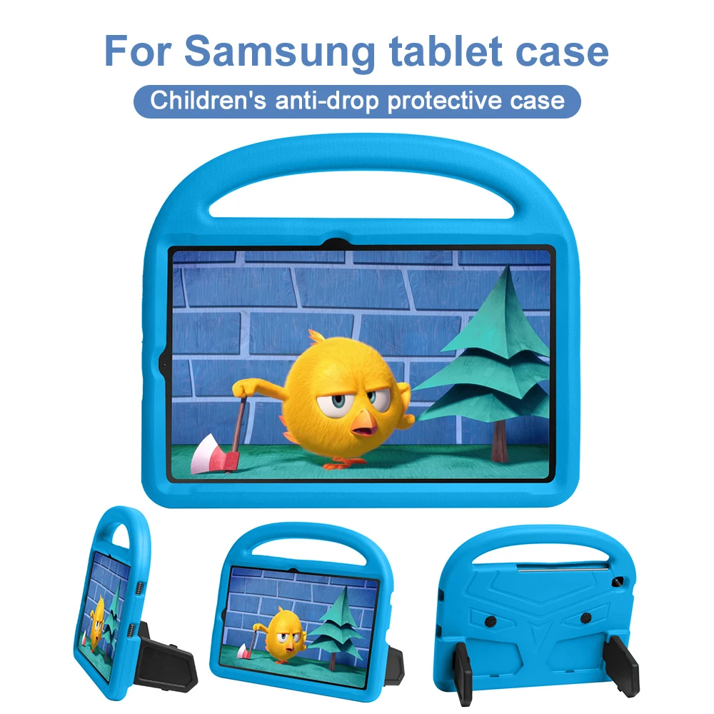 EVA Kids Pink Safe Case For Samsung Tab A9 Tab S6 Lite P610 P615 P613 Tab A8 Tab A9 Plus Shockproof Tablet Cover Built-in Stand