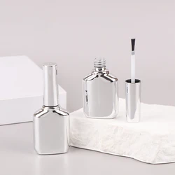Empty Nail Gel Glass 15ml Nail Polish Bottles Electroplated Silver Colors Nail Beauty Oil Packing Bottles Nail Gel Containers