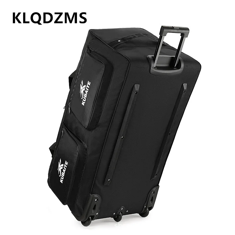 KLQDZMS Lightweight Suitcase Oxford Cloth Oversized Capacity Trolley Bag 36