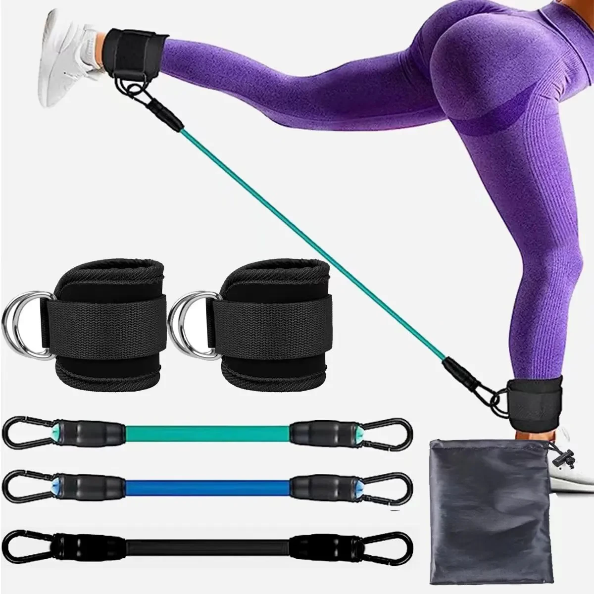 1Set Padded Ankle Straps Ankle Straps for Cable Machines Double D-Ring Fitness Ankle Cuffs for Gym Workouts Rebate Leg Extension