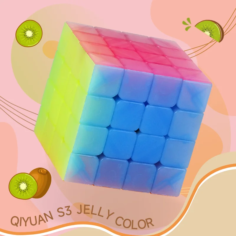 QiYi Jelly Color Speedcube 2x2 3x3 4x4 5x5 Pyraminx Professional Special Magic Cube 3x3x3 Original Speed Puzzle Toy Cubo Magico