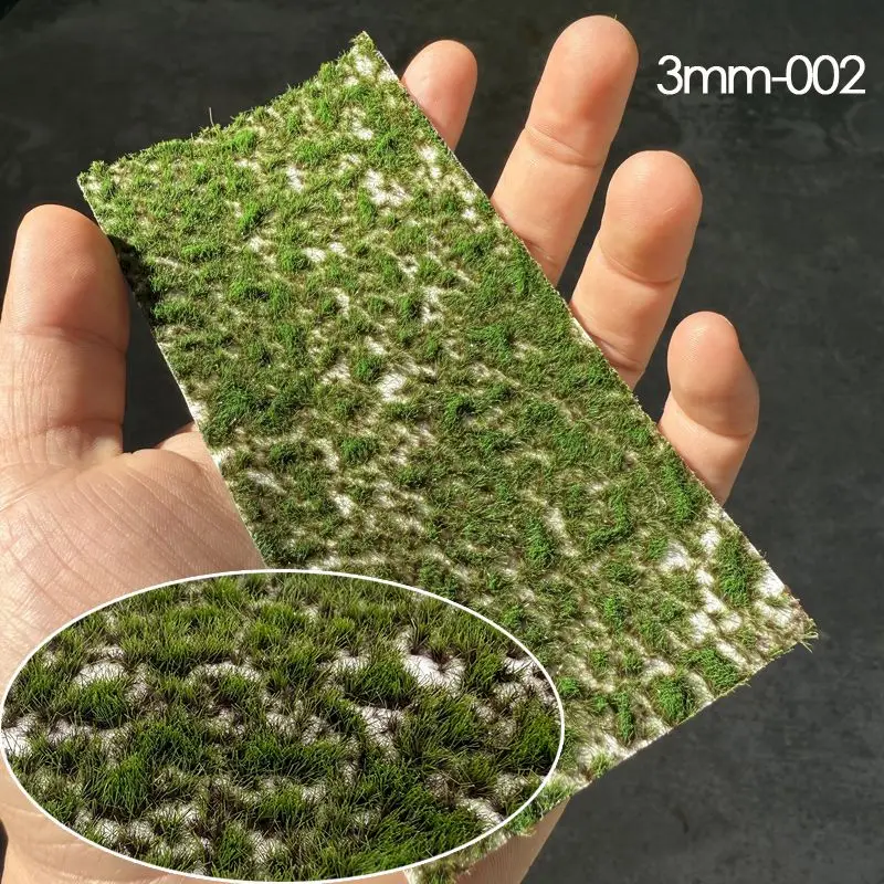 Height 3MM Miniature Artificial Wetland Moss Grass Cluster Turf DIY Micro Landscape Model Making/Raiway/Military/Garden Dioramas