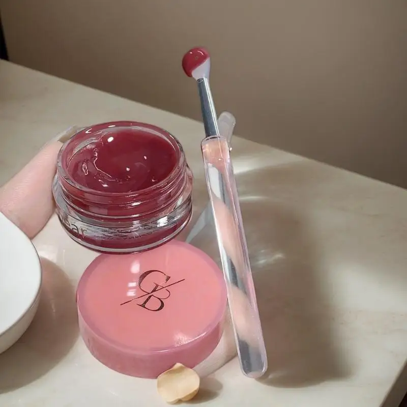 Gege bear 5g Jarred Jam Lip Gloss - Acabamento hidratante de brilho de água, efeito rechonchador, de longa duração e sem transferência
