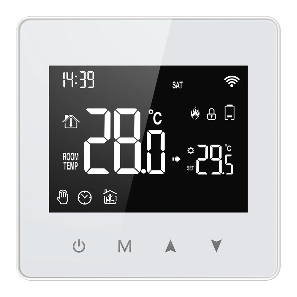 AVATTO WiFi/ZigBee slimme thermostaat, batterij met laag energieverbruik, temperatuurregelaar voor watergasboiler voor Tuya Alexa Google Home Alice - afbeelding 2