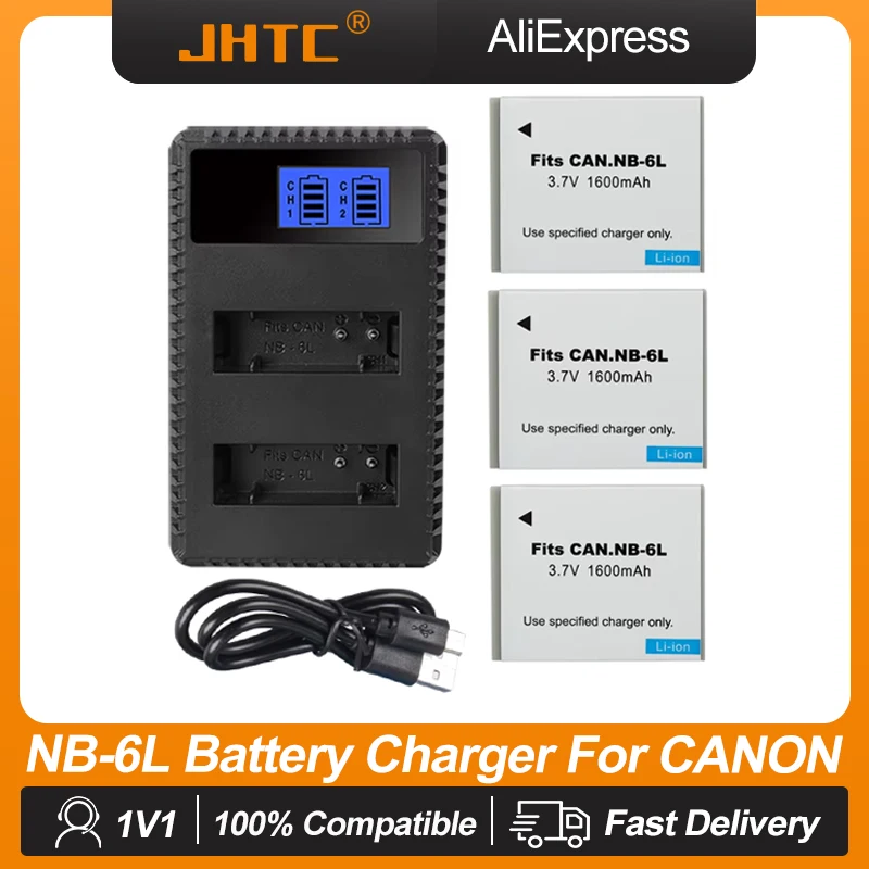 バッテリー充電器,nb 6l 6lh,sx520 hs sx530 sx600 sx610 sx700 sx710 ixus,85 95 200 210 1600mah,NB-6L