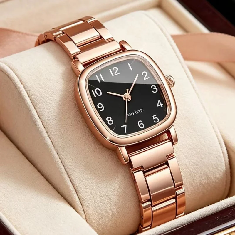 Fashion Square Women Watches Niche Leisure Quartz Wristwatch Classic 2026 Best Selling Model Summer Party Attractive Decorations