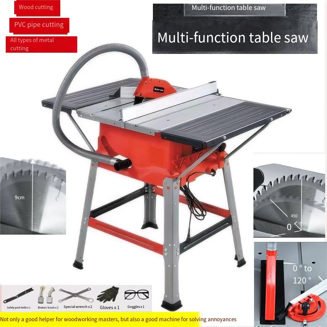 

10Inch Clean Saw Multi-Function Miter Table Saw Household Woodworking Table Saw Floor Cutting Machine Circular Saw Power Tool450