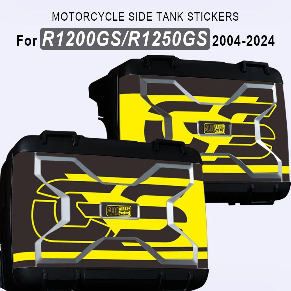 

Motorcycle Side Boxes Stickers Accessories For BMW Vario Case R1200GS R 1200 GS 04-12 R1250GS 40 Years 2019-2024 Motorbike Decal